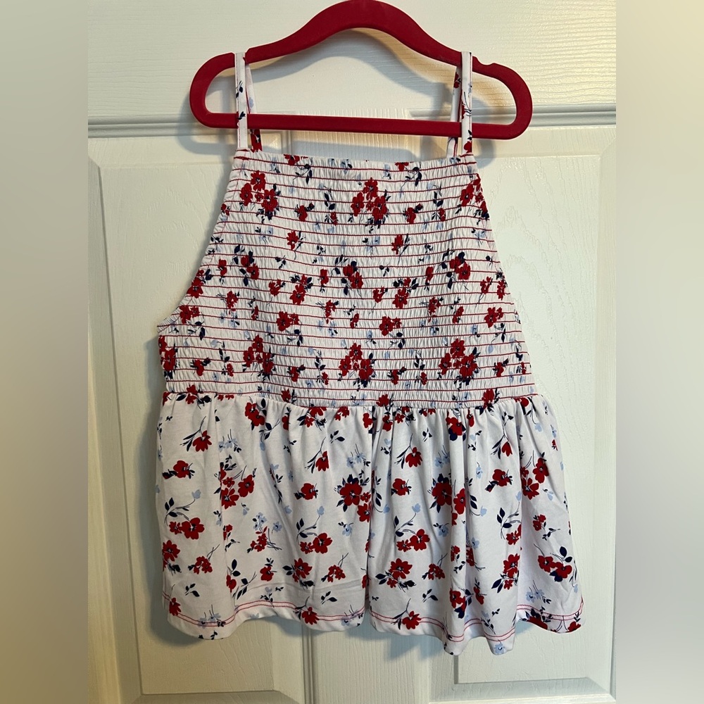 Girl’s sz 16/18 Smocked Peplum Tank Top